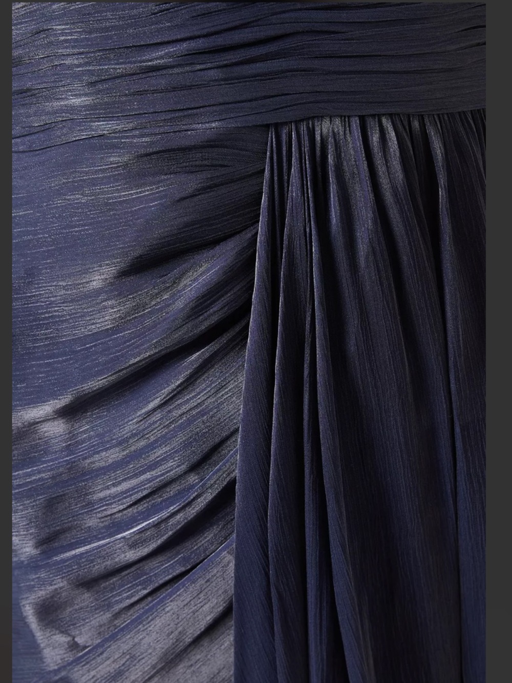 One-Shoulder Navy Evening Gown - Picture 4 of 9